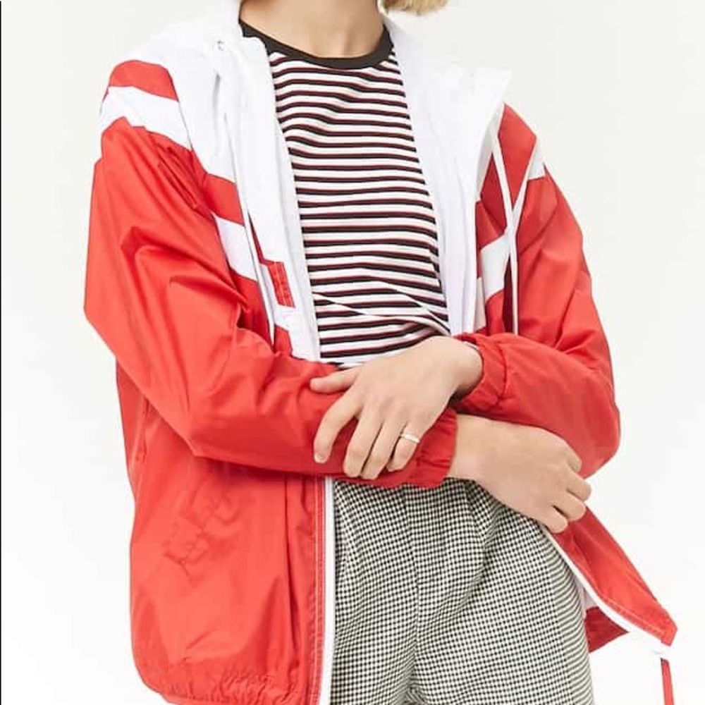 Forever 21 red white jacket